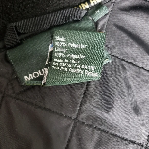 MOUNTAIN HORSE Fleece Quilted Black Zip Up Jacket "Crystal" Size Small - Picture 16 of 16